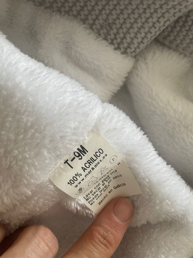 Abrigo chaqueta gris Mar & Álex 9 12 meses bebé