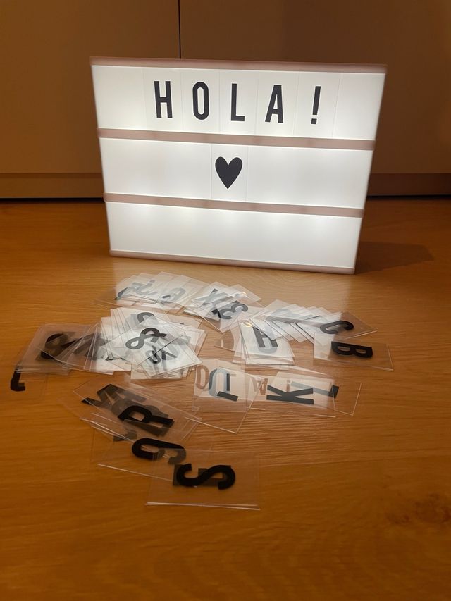 Panel luminoso letras