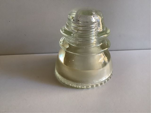 Antigua jicara aislante Ferrocarril cristal.