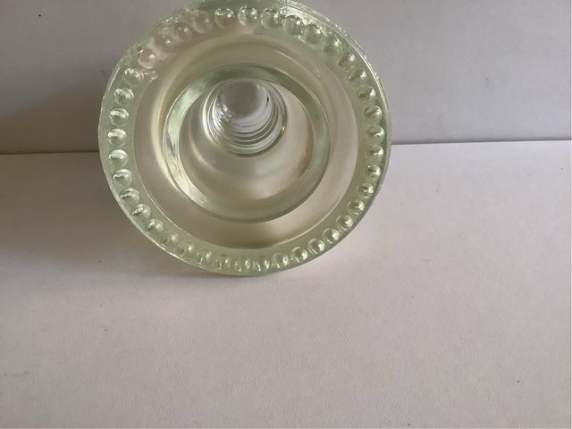 Antigua jicara aislante Ferrocarril cristal.