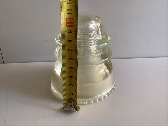 Antigua jicara aislante Ferrocarril cristal.