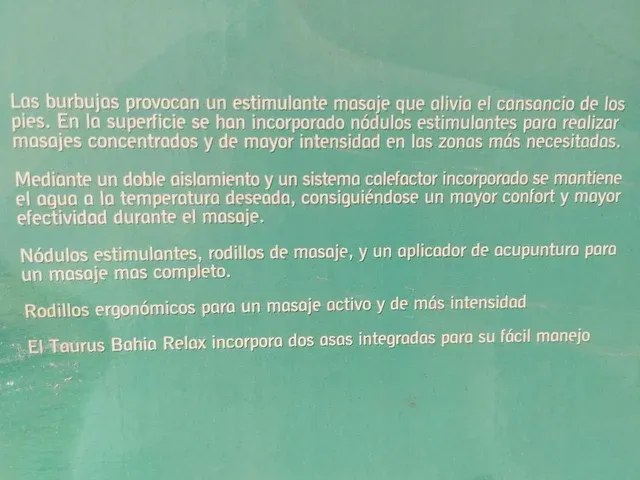 Hidromasaje para pies TAURUS - RELAX 4 FUNCIONONES