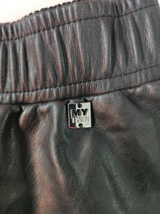 Twinset/ My Twin Falda piel vegana negra T:S