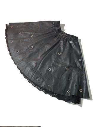 Twinset/ My Twin Falda piel vegana negra T:S