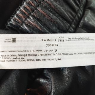 Twinset/ My Twin Falda piel vegana negra T:S