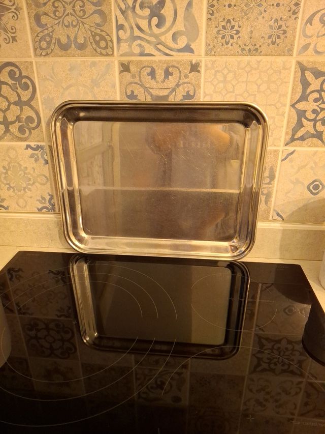 Bandeja acero inoxidable.