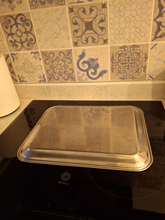 Bandeja acero inoxidable.