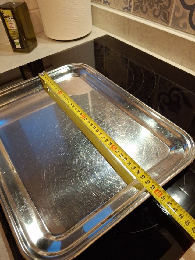 Bandeja acero inoxidable.