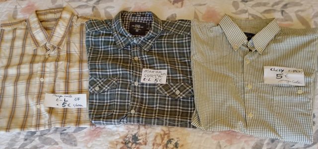 7 Camisas caballero manga corta(a 5€)