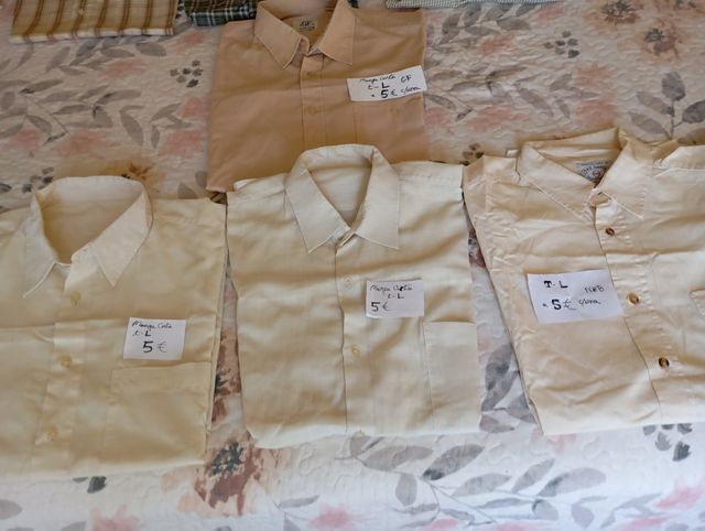 7 Camisas caballero manga corta(a 5€)