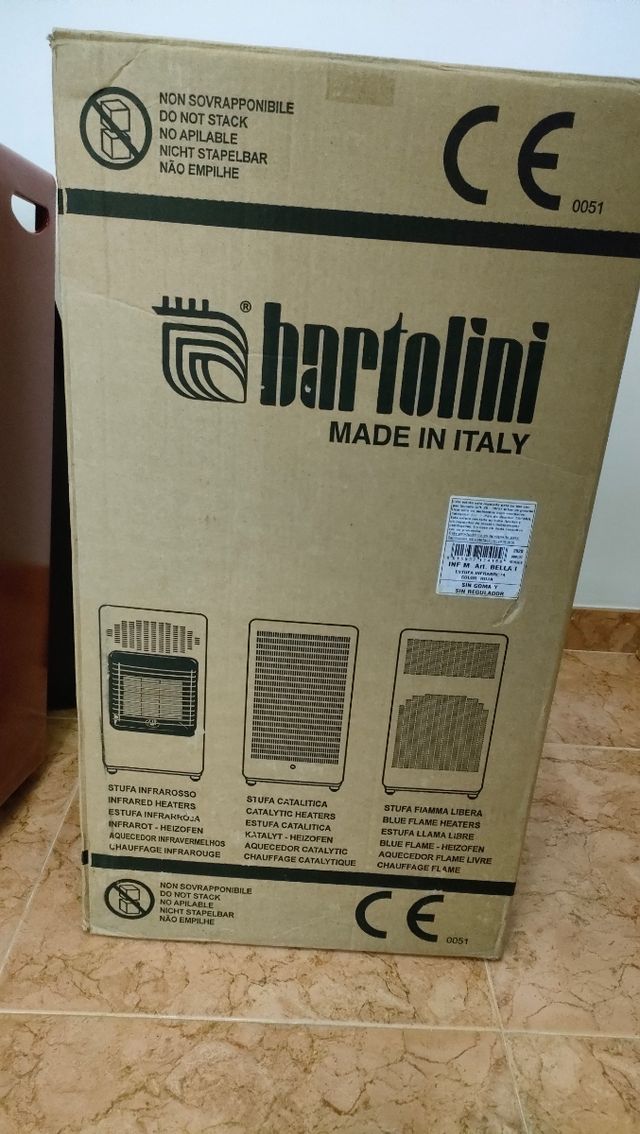 Estufa d gas. Marca Bartolini