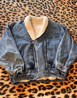 Abrigo chaqueta vaquera bomber vintage retro 80s