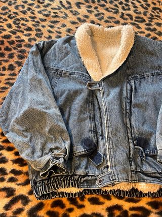 Abrigo chaqueta vaquera bomber vintage retro 80s