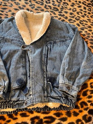 Abrigo chaqueta vaquera bomber vintage retro 80s
