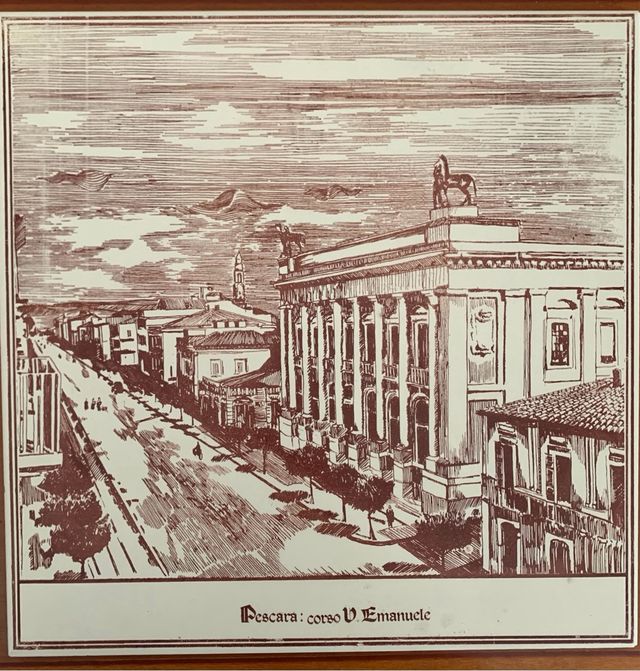 Grande piastra decorativa Marazzi vecchia Pescara