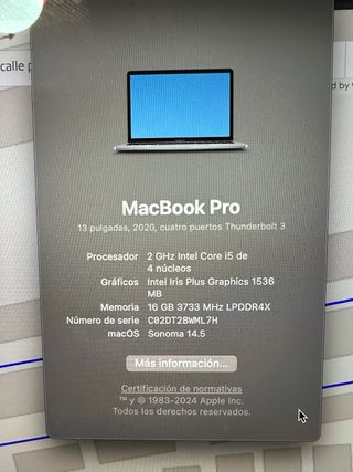 Macbook pro A2251 16gb