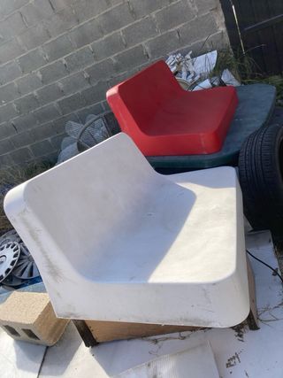 Sillones pvc de exterior 110 x 62 cm