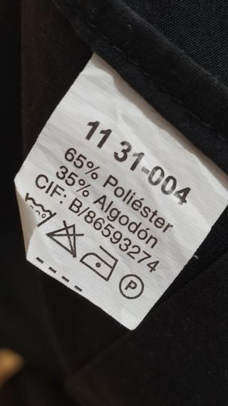 Camisa negra hombre XXXXL