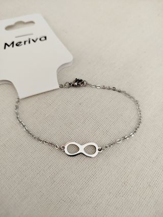 Pulsera infinito, acero inoxidable 