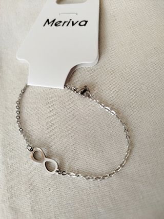 Pulsera infinito, acero inoxidable 