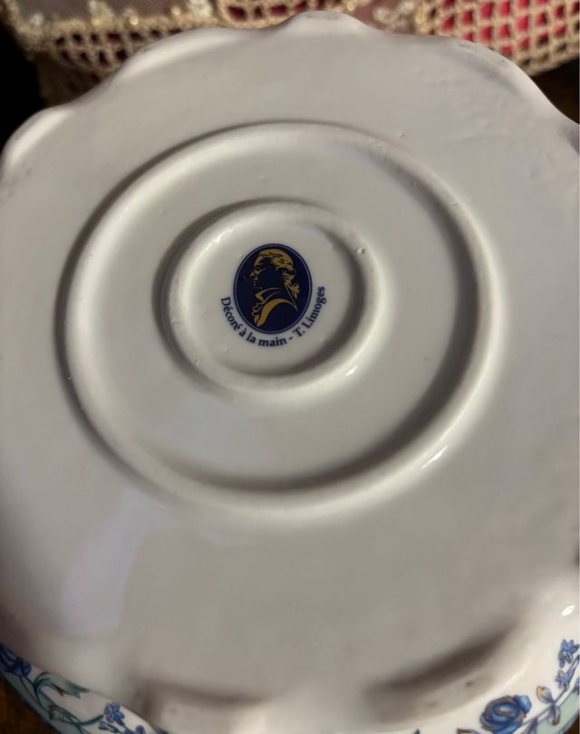 Biscottiera in porcellana Limoges