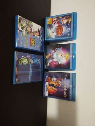 Lote 5 películas blu ray Disney
