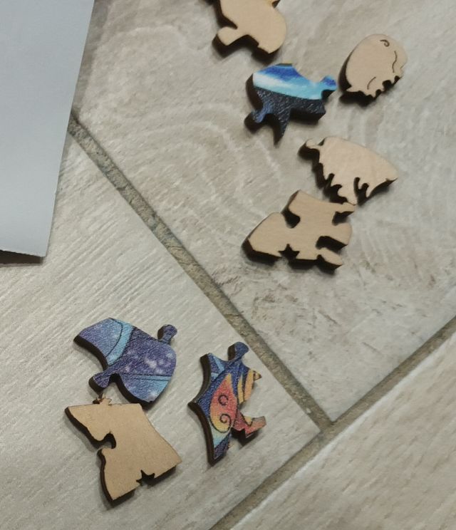 puzzle legno gufo, nuovo