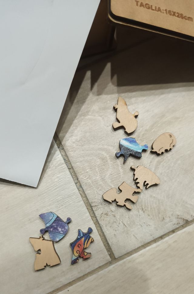 puzzle legno gufo, nuovo