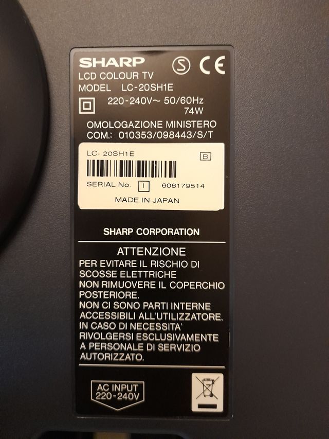 Sharp LCD TV LC-20SH1E