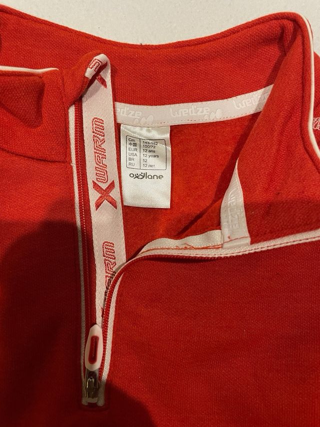 Forro polar OXYLANE rojo talla 12