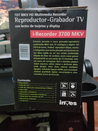 Reproductor Grabador TV Invest