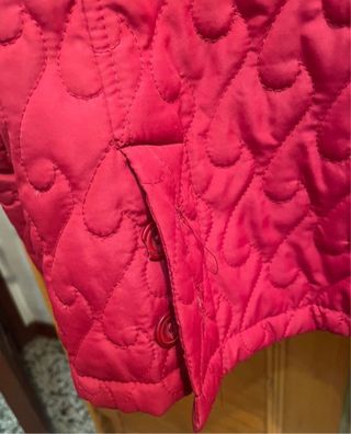 Chaqueton acolchado rojo mujer