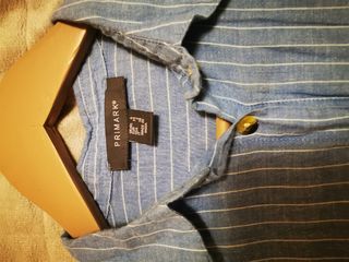 Camicia donna a righe bianca e azzurra