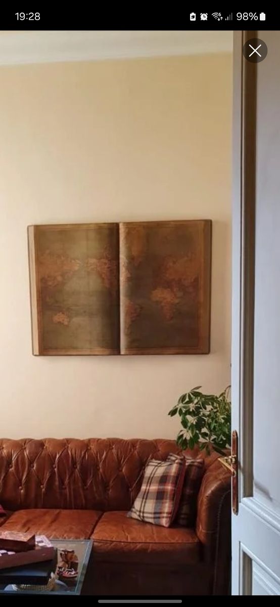 Cuadro mapa mundi vintage