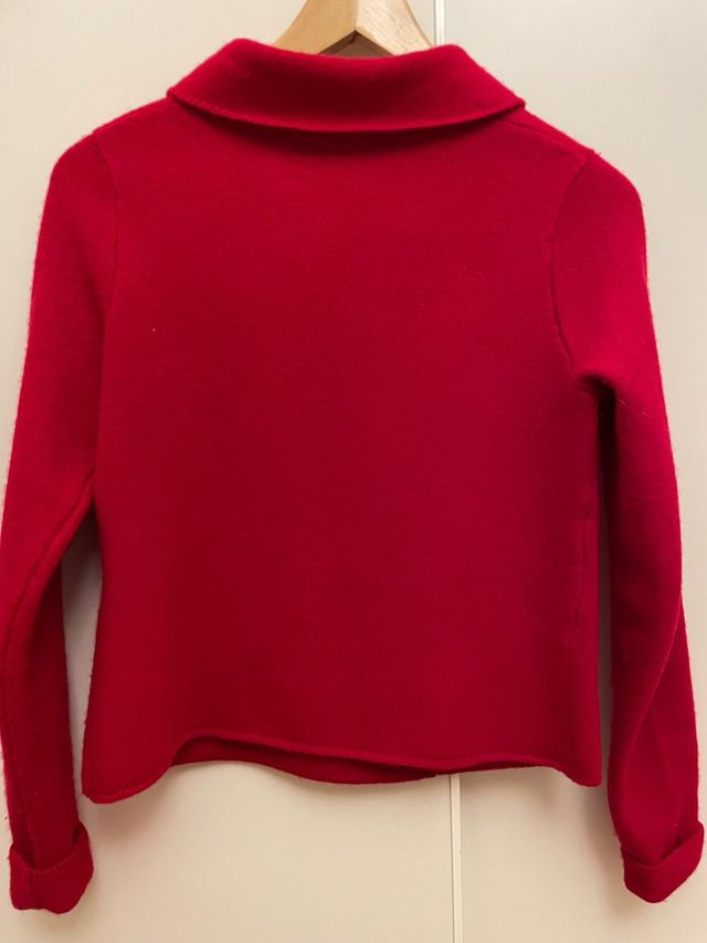 Chaqueta lana roja Zara