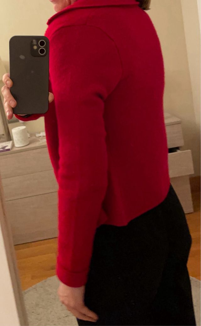 Chaqueta lana roja Zara