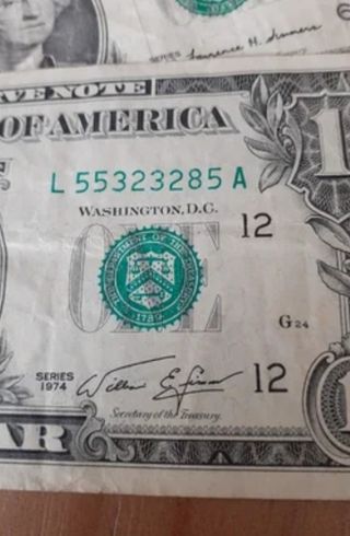 Billetes dólar 1974,1999 y 2003