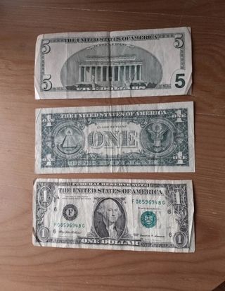 Billetes dólar 1974,1999 y 2003