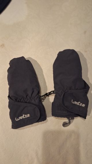 Manopla niño beve sky ski esquí gris  