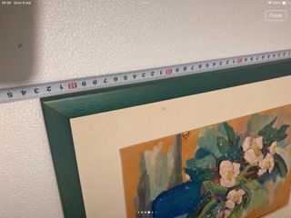 Quadro vaso con fiori tecnica a rilievo