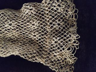 Guanti a rete grigi chiari vintage 