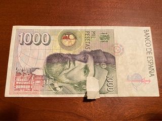 BILLETE 1000 PESETAS, ERROR