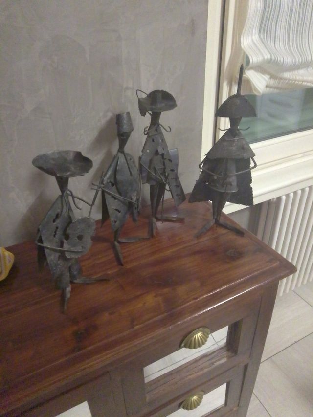 Porta candela in ferro battuto