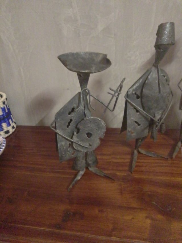 Porta candela in ferro battuto