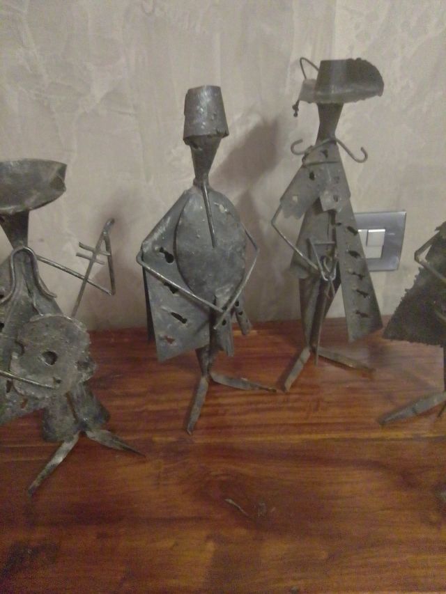 Porta candela in ferro battuto