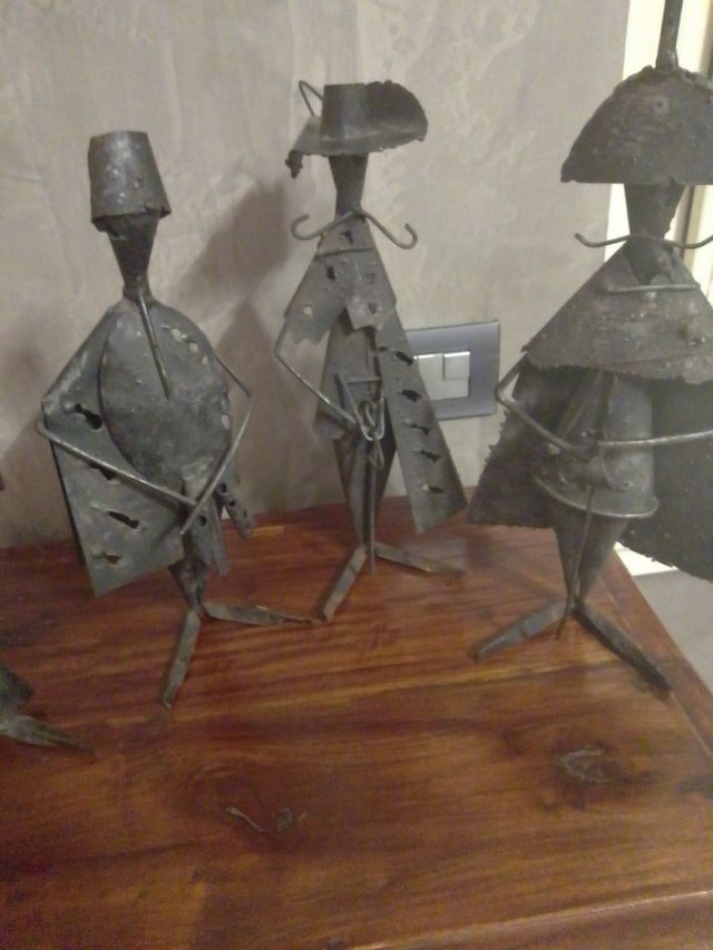 Porta candela in ferro battuto