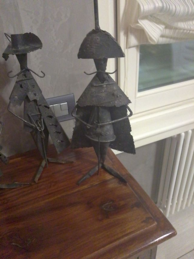 Porta candela in ferro battuto