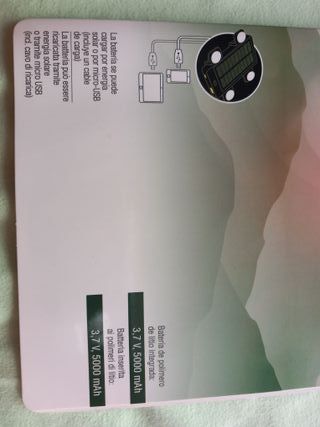 Bateria movil USB y carga solar