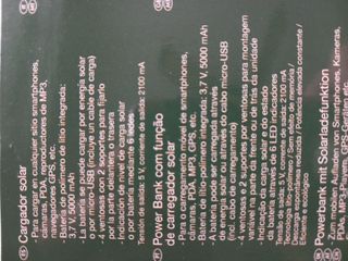 Bateria movil USB y carga solar