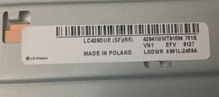 Despiece TV LG 42LN5200, 42LN5204